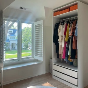 BALOM Custom Made Luxury Walk in Closet Built-in Solid Wood Soft Close Drawers LED Light OEM Direct Wholesale - Product Image 2