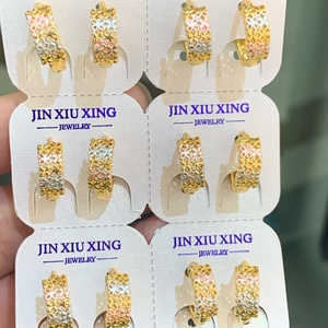 ต่างหูห่วงรูปหัวใจขนาดใหญ่ JXX Wholesale ชุบทอง 24K แบบผูกปม สไตล์คลาสสิก วินเทจ แฟชั่น เครื่องประดับต่างหูแบบติด - Product Image 4