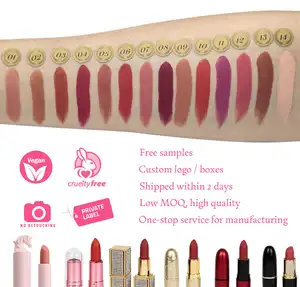 Make Your Own Brand Lipstick With Low Moq Vegan Matte Lipstick Private Label Red Lipstick Wholesale
