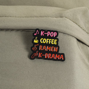 Broche en émail K-Drama amusante, citation humoristique K-Pop Café Ramen, badge de revers, bijou de mode, cadeau pour amis - Product Image 3