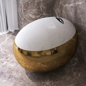 2025 New Luxury Style Creative Round <strong>Toilet</strong> WC Sanitary Ware Gold Smart <strong>Toilet</strong> Ceramic Intelligent <strong>Toilet</strong> Bowl Electroplated - Product Image 5