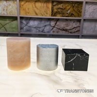Feuille d'albâtre rose comptoir de quartz artificiel panneau mural translucide pierre flexible carreaux de plafond minces
