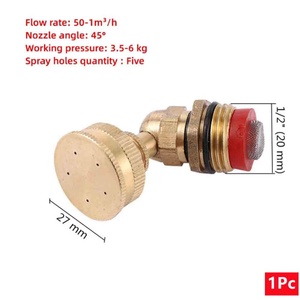 1/2" Male Thread Brass Atomizing Nozzle Y-Shaped Dust Removal Sprinkler Irrigation Nozzle Brass Atomizing <b>Sprayer</b> - Product Image 2