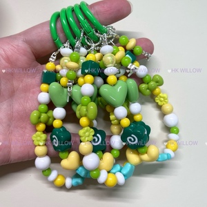 Chaîne de téléphone portable POP colorée à motif de dessin animé, porte-clés mignons et colorés, vente en gros de porte-clés et de perles - Product Image 6