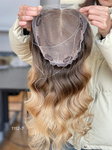 Shy Mini Wig, Topper para Mujer de Cabello Humano Europeo Virgen de 16 Pulgadas, Ondulado y Liso, con Línea de Cabello Pre-Desplumada para Encaje, Más Vendido - Product Image 4