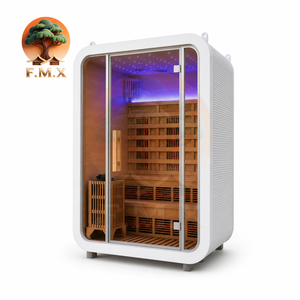 Sauna extérieur préfabriqué avec verrière panoramique pour villa et complexe hôtelier - Product Image 1