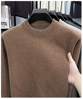 Hochwertiger Herren-Strickpullover mit Fleecefutter, Stehkragen und einfachem, warmem Strickdesign