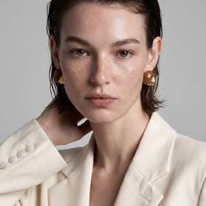 <span class=keywords><strong>Boucles</strong></span> <span class=keywords><strong>d</strong></span>'<span class=keywords><strong>oreilles</strong></span> clous géométriques carrées en résine Mchic 113, texture métallique en acier inoxydable, bijoux de mode patchwork - Product Image 3