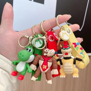 Nouveau dessin animé Mario <span class=keywords><strong>Luigi</strong></span> Yoshi porte-clés 3D poupée pendentif clé de voiture Anti-perte accessoires porte-clés promotionnel enfants cadeaux porte-clés - Product Image 1