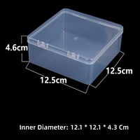 Mini boîte de rangement transparente rectangulaire en plastique, conteneurs PP de haute qualité en gros, boîte de rangement rectangulaire en vrac