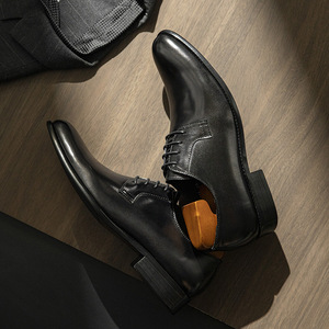 Chaussures habillées de luxe pour hommes en cuir de vachette pleine fleur de qualité supérieure, confortables et respirantes, collection 2026 - Product Image 2