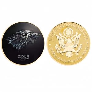 Une chanson de glace et de feu : Badge commémoratif et pièce de monnaie de collection Daenerys <span class=keywords><strong>Targaryen</strong></span> Or/Argent - Game of Thrones - Product Image 4