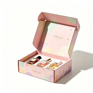 Boîte d'expédition en carton ondulé personnalisée avec insert en carton et impression recto-verso - Emballage recyclable pour les marques DTC - Product Image 1