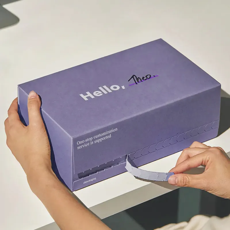 Caixa de papelão com logotipo personalizado para envio postal, com tira com zíper, tira adesiva para envio postal, caixa postal aberta e autovedante, com fecho comercial