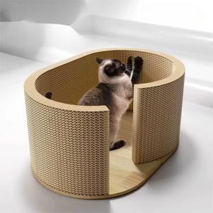 Rascador para Gatos de Cartón - Escondite Corrugado con 2 Orificios para Movimiento Libre, Cueva de Juego para Gatos de Interior y Almohadilla Rascadora Resistente - Product Image 2