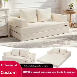 Modern Two Seat Big Size White Velvet Sectional Vacuum Sealed Pack Compressed for Hotel Living Room Furniture - Product Image 3
