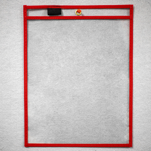 Bolsillos reutilizables de borrado en seco, fundas reutilizables de plástico, soporte de marcador de poliéster para la escuela - Product Image 5