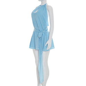 Viviblook C26DS074 Nuevo Vestido de Verano Sexy sin Mangas con Espalda Descubierta, Mini Vestido Casual para Damas - Product Image 2