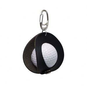 PU Leather Golf Ball Bag Single Golf Ball Pouch Simple Golf Ball Pouch Holder with <b>Hook</b> - Product Image 1