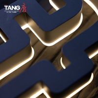 Enseigne lumineuse en lettres acryliques 3D courbées personnalisées, étanche IP65, rétroéclairée par LED, pour la décoration de devanture de magasin