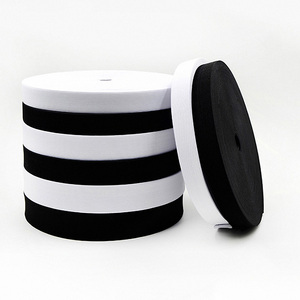 Nhà Máy Đàn Hồi Cao Màu Đen/Trắng Tùy Chỉnh 15Mm-50Mm Dệt <span class=keywords><strong>Ribbon</strong></span> Dệt Kim Bện Đàn Hồi Skinny Ban Nhạc Bán Buôn - Product Image 1