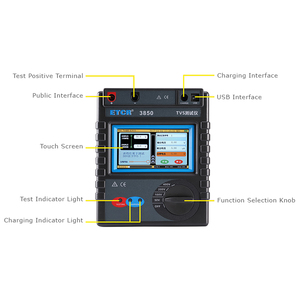 Detector de Tubos Unidireccional y Bidireccional bibo, 0-400V, Almacenamiento de Datos 1000, Probador de Voltaje de Ruptura Inversa ETCR3850 - Product Image 3
