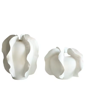 Nouveau vase en céramique de style nordique créatif, blanc, moderne, petit, décoration d'intérieur, design rustique de luxe, finition mate, vase à fleurs pour table - Product Image 5