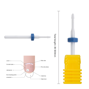 2022 chuyên nghiệp nhỏ tròn Top gốm móng tay khoan <span class=keywords><strong>bit</strong></span> Chất lượng cao 3/32 \ "Shank kích thước cho <span class=keywords><strong>Dremel</strong></span> Máy Salon sử dụng đánh bóng - Product Image 2