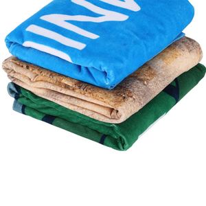Serviette de plage personnalisée à séchage rapide, grande, populaire, en coton, à motifs floraux, sans sable, pour l'été - Product Image 1