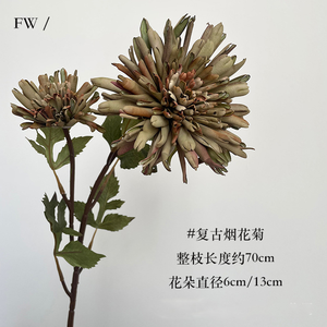 H-799 <strong>Best</strong> Seller Real Touch <strong>Artificial</strong> Flocked Stem Crab Claw Chrysanthemum Autumn Red Orange Coffee for Christmas Graduation - Product Image 6