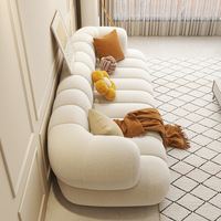 Canapé d'Angle Modulable 3 Places en Velours Doux Italie, Ensemble de Salon pour Appartement, Hôtel et Meubles de Maison