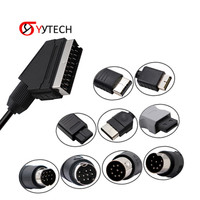 Câble Scart RGB SYYTECH 1,8 m pour Sega DC128 MD1 MD2 Wii Xbox 360 Nintendo 64 Accessoires de console