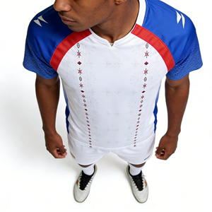 เสื้อฟุตบอลทีมชาติเฮติรุ่นใหม่ 2526 อีติญ อลซิอุส ชุดฝึกซ้อมลำลองราคาประหยัดสำหรับผู้ชาย รุ่นโกลด์คัพ - Product Image 6