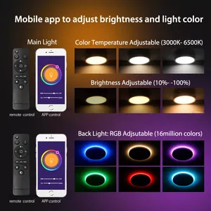 TYYA Multifunctional Smart Wifi Voice APP Alexa Remote Control Dimmable Music Led Ceiling Lights For Bedroom Living Room