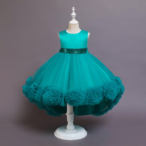 Nuovo stile floreale abito corto <span class=keywords><strong>per</strong></span> bambini ragazze formale festa di compleanno di indossare <span class=keywords><strong>per</strong></span> l'estate vita quotidiana con bella decorazione di fiori - Product Image 3