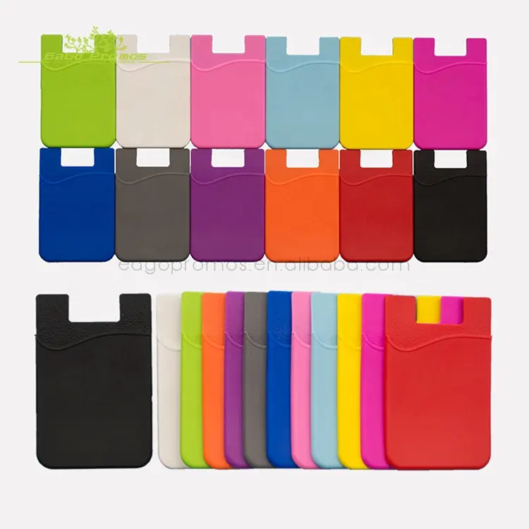 2024 2025 Chine gros le plus populaire pochette de carte en silicone diverses couleurs offertes silicone personnalisé portefeuille de téléphone portable