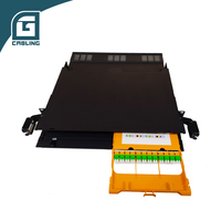 Gcabling Panel de Conexión de Fibra Óptica para Rack, 48 Puertos, 32 Puertos SC Dúplex, Accesorios ODF, 24C SC, 96, 144 Hilos, 19" 1U