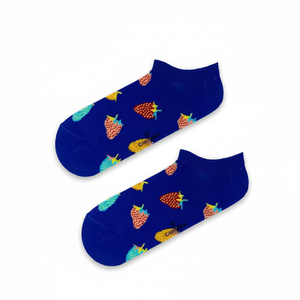 Chaussettes colorées en nylon et soie à motif fraise, respirantes, brodées, légères, taille unique, pour usage quotidien, personnalisables - Product Image 2