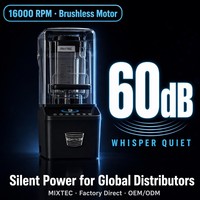 Blender commercial personnalisé OEM, marque privée - 1/3 du prix de Blendtec, mêmes spécifications, moteur DC, lame en acier inoxydable 420, garantie de 3 ans