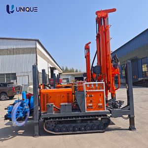 UNIQUEMAC Mobile Water Well <b>Drilling</b> RIg Diesel-Powered Crawler Type Water Well <b>Drilling</b> Rig with 260m 300m Depth Capability - Product Image 1