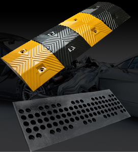 मोटी रबर गति बंप यातायात सड़क गति में कमी बम्पर धातु सड़क बफर पट्टी गति सीमा चिन्ह यातायात नियंत्रण उत्पाद - Product Image 1