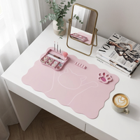 Tapis de table à ongles pliables à double face avec motif rose et logo personnalisé, protection pour le travail