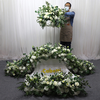 Réception florale sophistiquée sur mesure Rose artificielle hortensia bébé souffle orchidée décoration centres de table de mariage