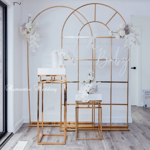 Cheap Wedding Furniture Decoration Party Event Metal Flower <b>Frame</b> <b>Arch</b> Stand Backdrop - Product Image 6
