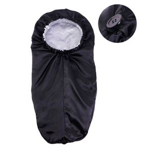 Bonnet en satin réversible à double couche avec logo personnalisé, extra long, avec bouton pour dreadlocks et cheveux bouclés - Product Image 2