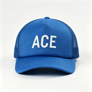 Gorra Trucker Unisex de Lona con 5 Paneles Frontales de Espuma, Logotipo ACE Personalizado, Malla Transpirable en la Parte Trasera, Cierre a Presión, Ligera, Informal, Deportiva, para Exteriores - Product Image 2