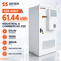Armoire de stockage de batterie LiFePO4 haute tension GIB-60KP 61,44 kWh pour stockage d'énergie industriel et commercial avec protection incendie BMS