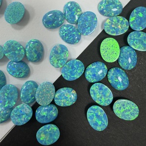Oferta Especial: Ópalo Sintético Creado en Laboratorio, Forma Ovalada de 7x9mm, Base Plana, para Joyería - Product Image 2