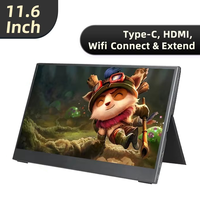 Moniteur portable intelligent IPS de 11,6 pouces, compatible avec les smartphones, les ordinateurs portables et les ordinateurs, sans fonction tactile