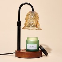 Vente en gros de vases de bougies vides en verre mat givré de 3.5oz 8oz avec couvercle et boîte en métal noir en vrac